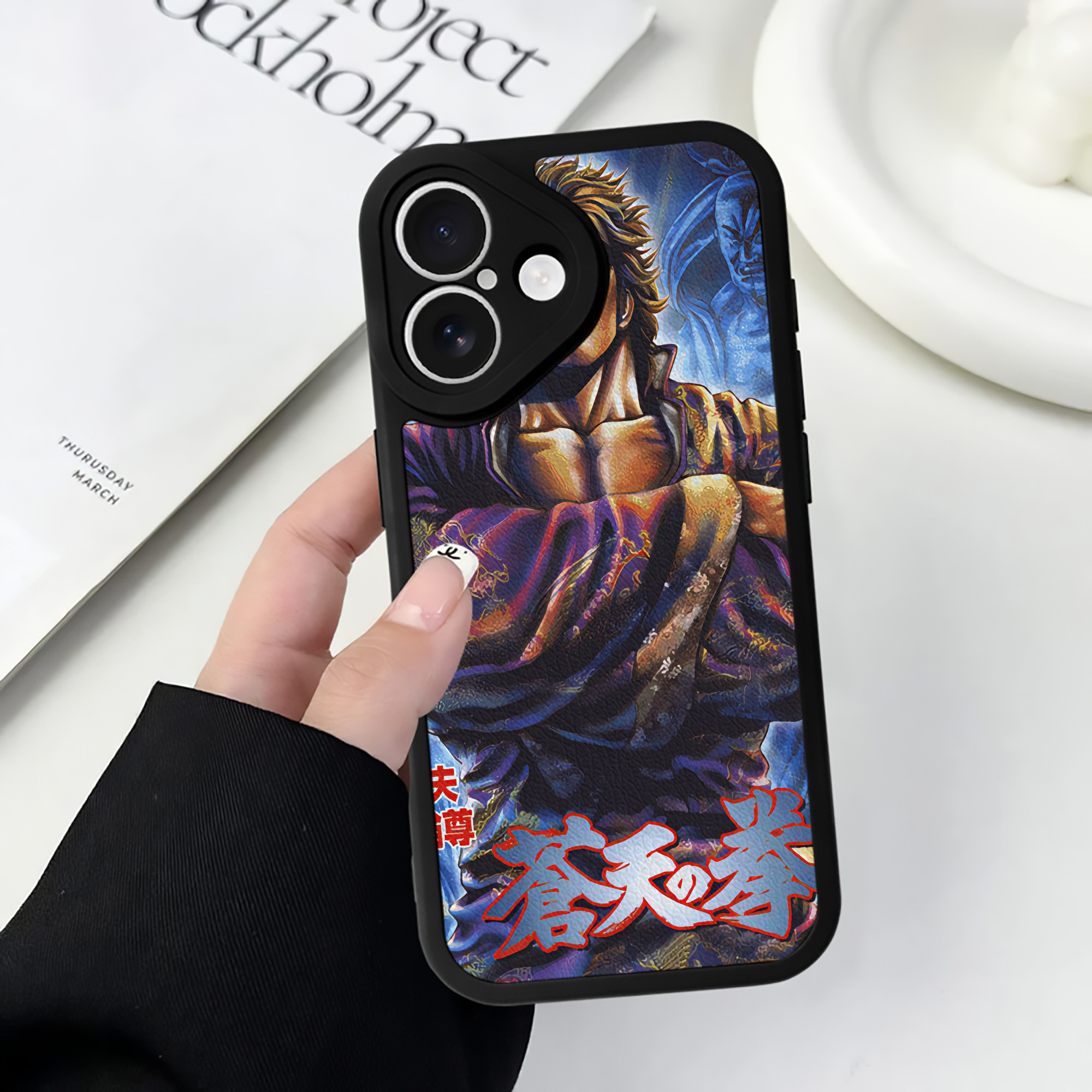 （画像用） 北斗の拳 Fist of the North Star 【iPhone 16シリーズ対応】シリコンスマホケース（レザー調） 材質：シリコン